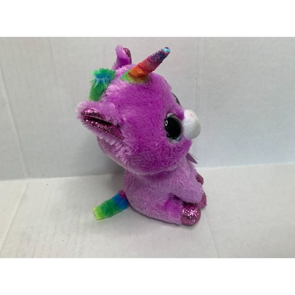 New Ty Beanie Boos Plush Purple Rosetta Stuffed Doll Toy Unicorn 6 in Tall - Picture 4 of 4